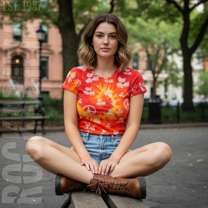 Red Burnout Junior Top