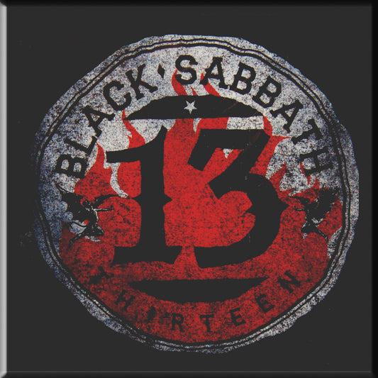 Black Sabbath Flame Magnet Front