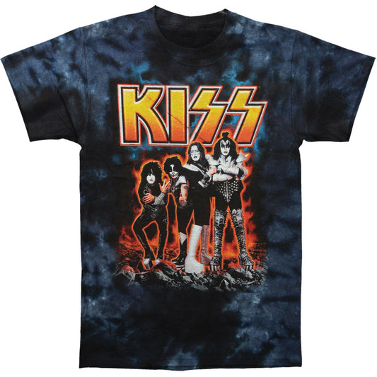 KISS Hotter Than Hell Tie Dye T-shirt Front