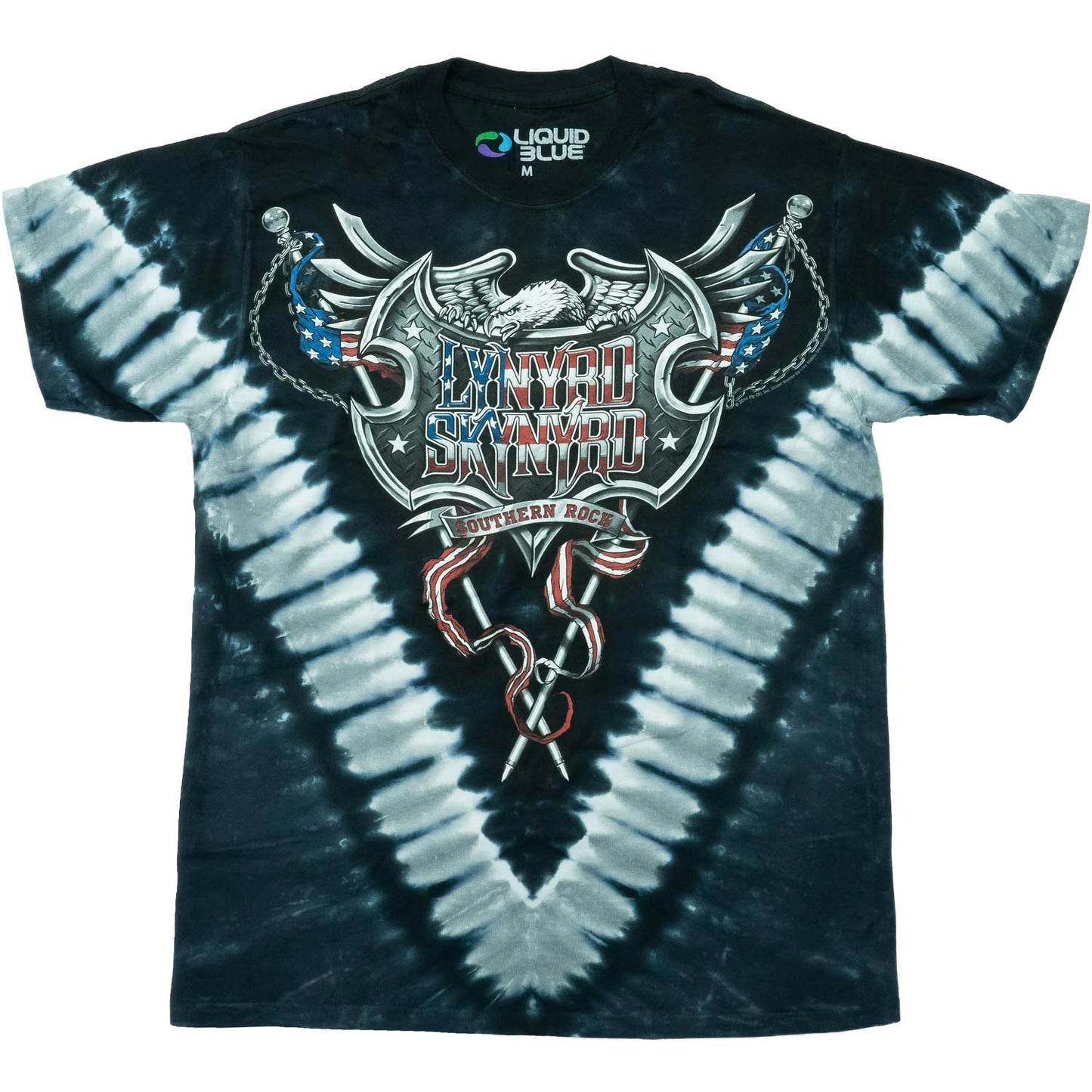 Lynyrd Skynyrd Southern Rock Shield Tie Dye T-shirt Front