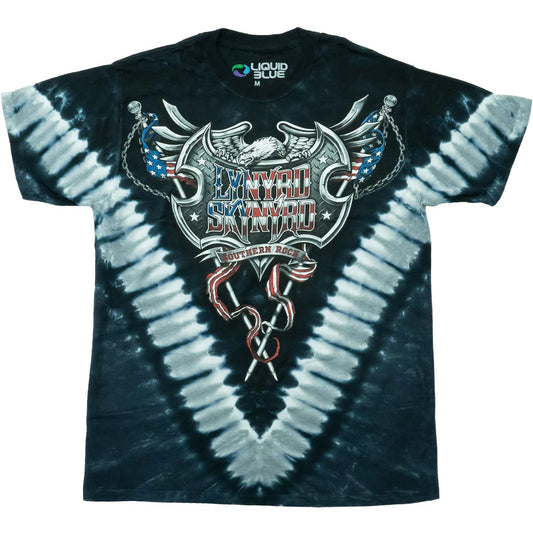 Lynyrd Skynyrd Southern Rock Shield Tie Dye T-shirt Front