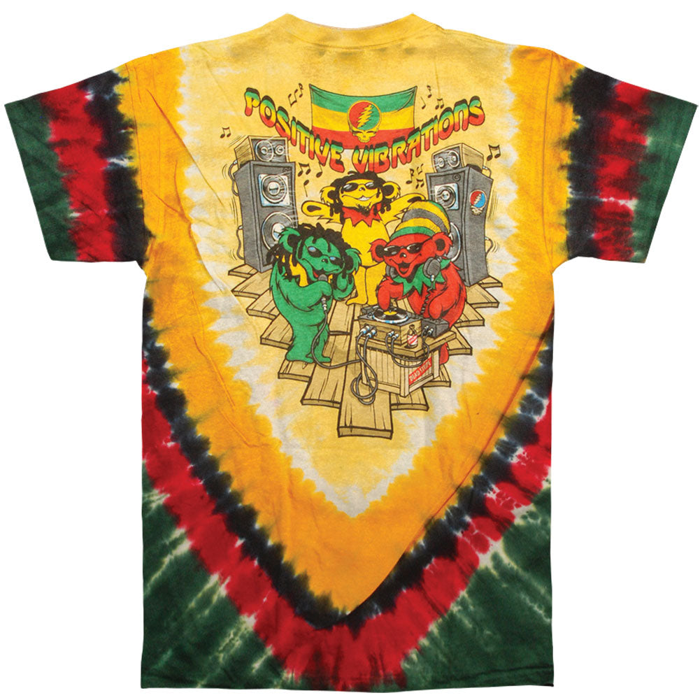 Grateful Dead Positive Vibrations Tie Dye T-shirt Back