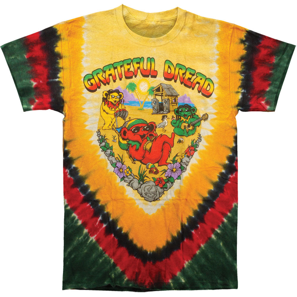 Grateful Dead Positive Vibrations Tie Dye T-shirt Front