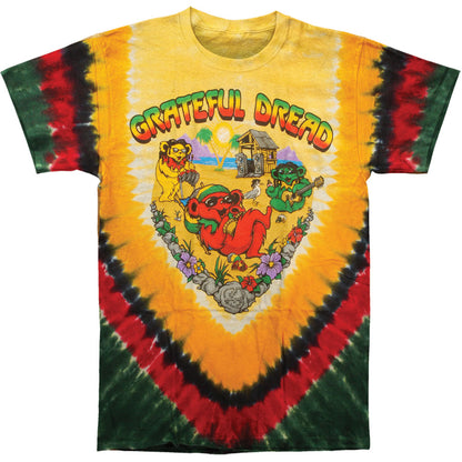 Grateful Dead Positive Vibrations Tie Dye T-shirt Front