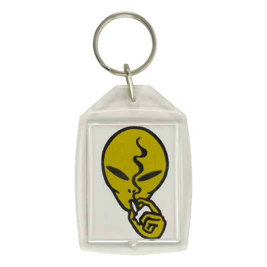 Alien Plastic Key Chain Front