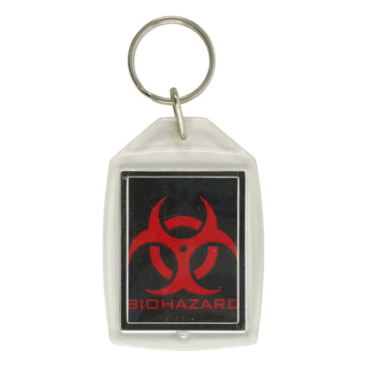 Biohazard Plastic Key Chain Front