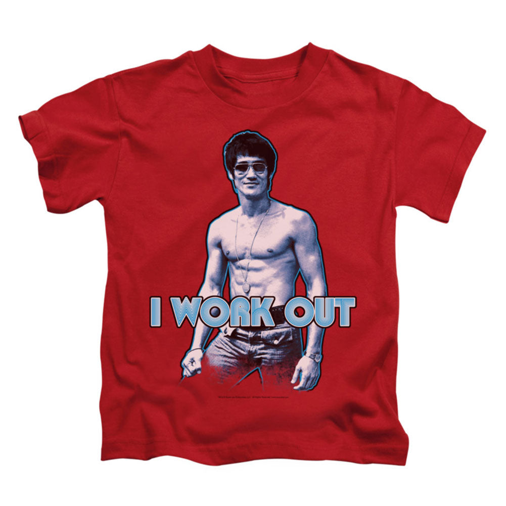 Bruce Lee Lee Works Out Childrens T-shirt