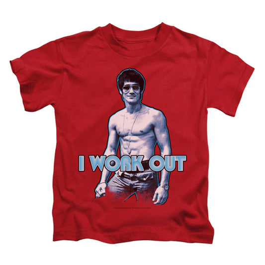 Bruce Lee Lee Works Out Childrens T-shirt