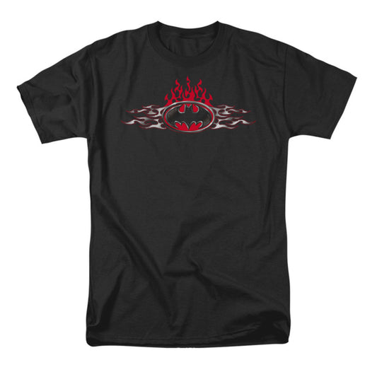 Batman Batman Steel Flames Logo T-shirt