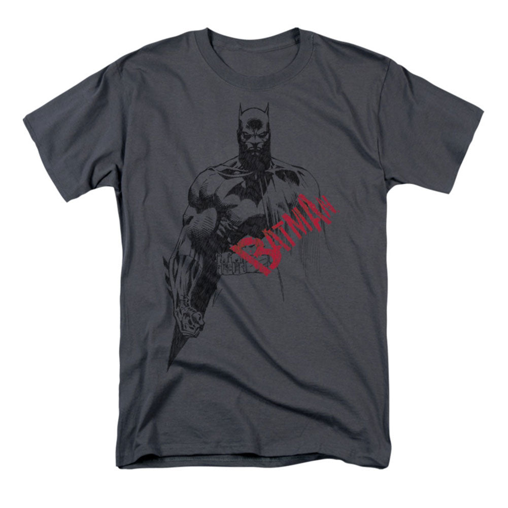 Batman Sketch Bat Red Logo T-shirt