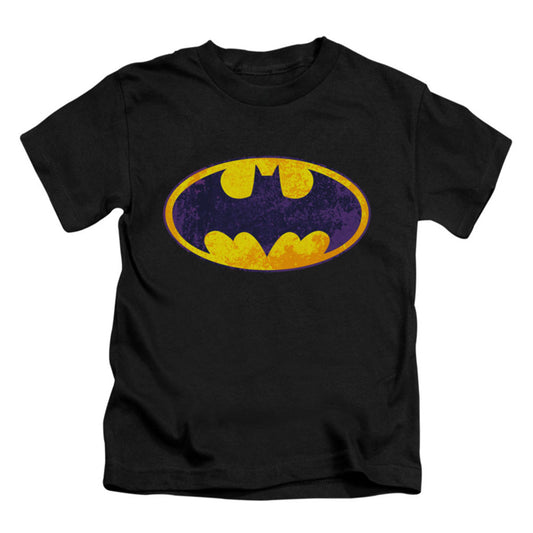 Batman Bm Neon Distress Logo Childrens T-shirt