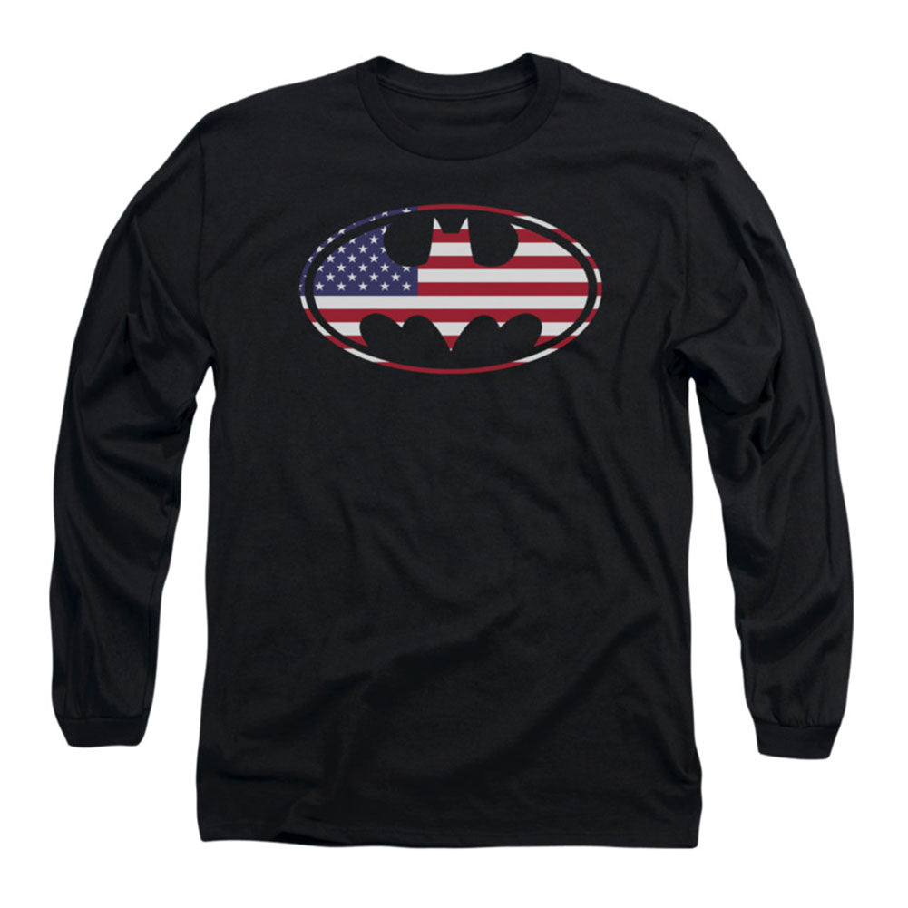 Batman American Flag Oval Long Sleeve
