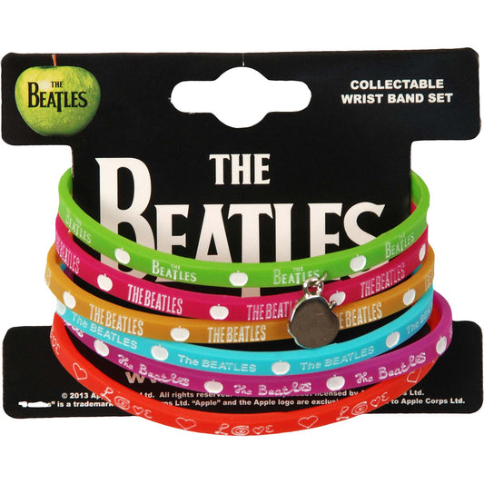 Beatles Apple Charm Rubber Bracelet Front