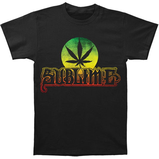 Sublime Pot Leaf Circle Logo Mens Soft T Slim Fit T-shirt Front