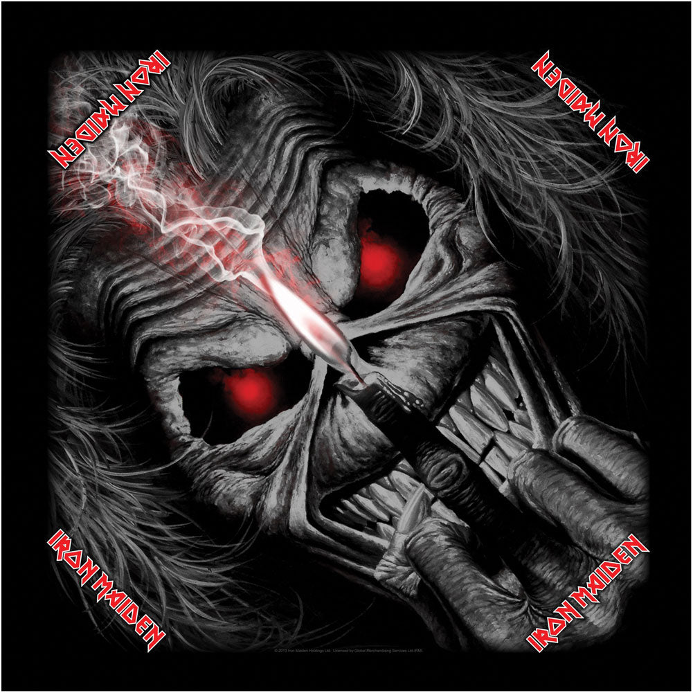 Iron Maiden Eddie Candle Finger Bandana Front