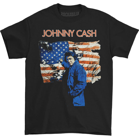 Johnny Cash Ragged Old Flag T-shirt Front