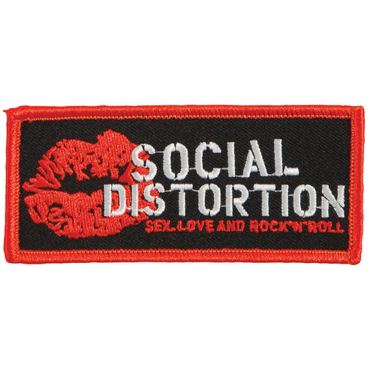 Social Distortion Lip Logo Embroidered Patch Front