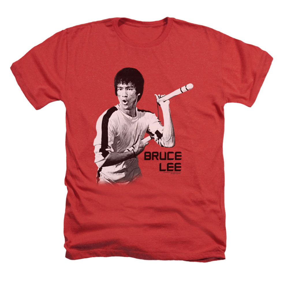 Bruce Lee Nunchucks Heather T-shirt