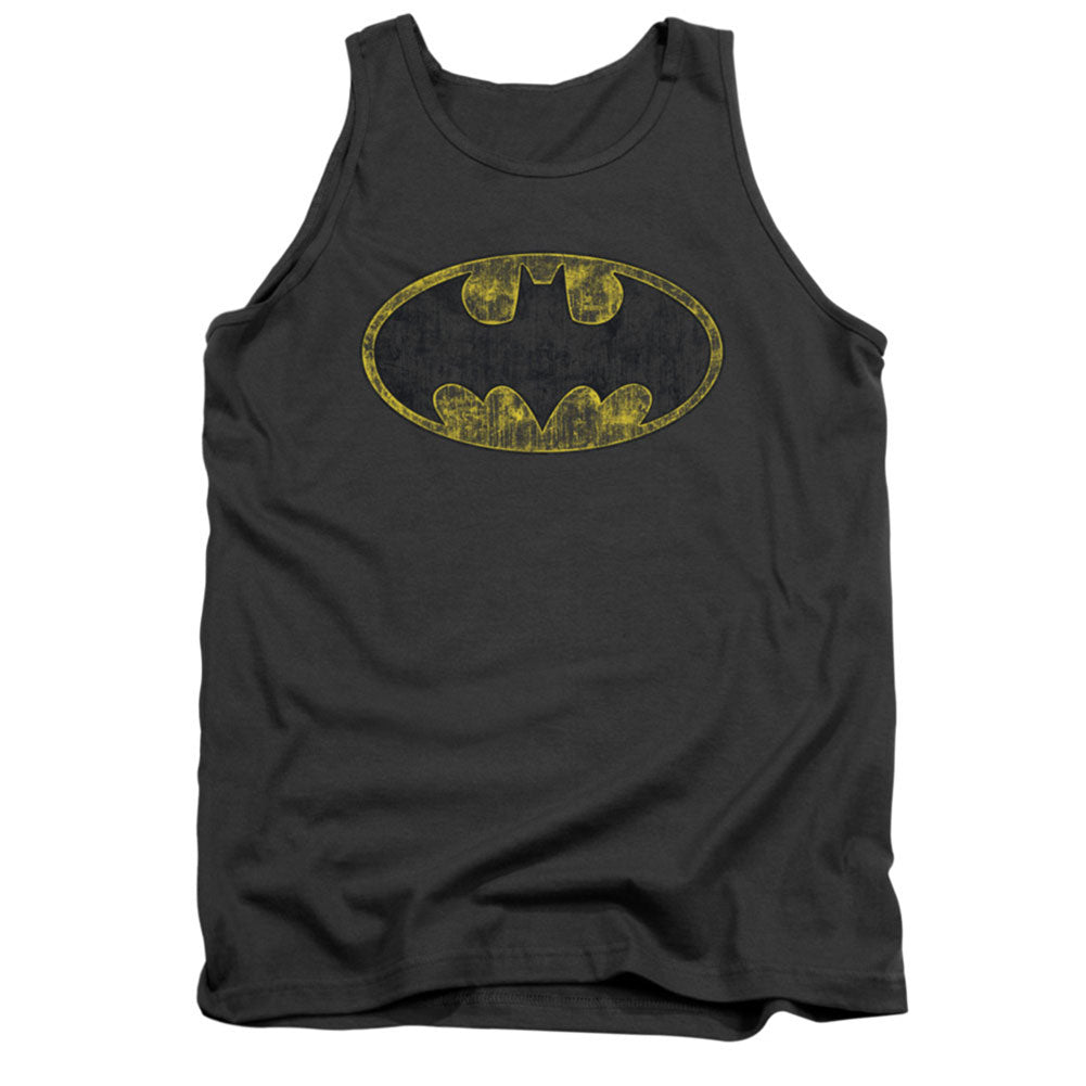 Batman Tattered Logo Mens Tank
