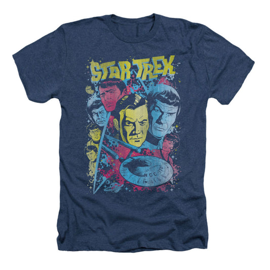 Star Trek Classic Crew Illustrated Heather T-shirt