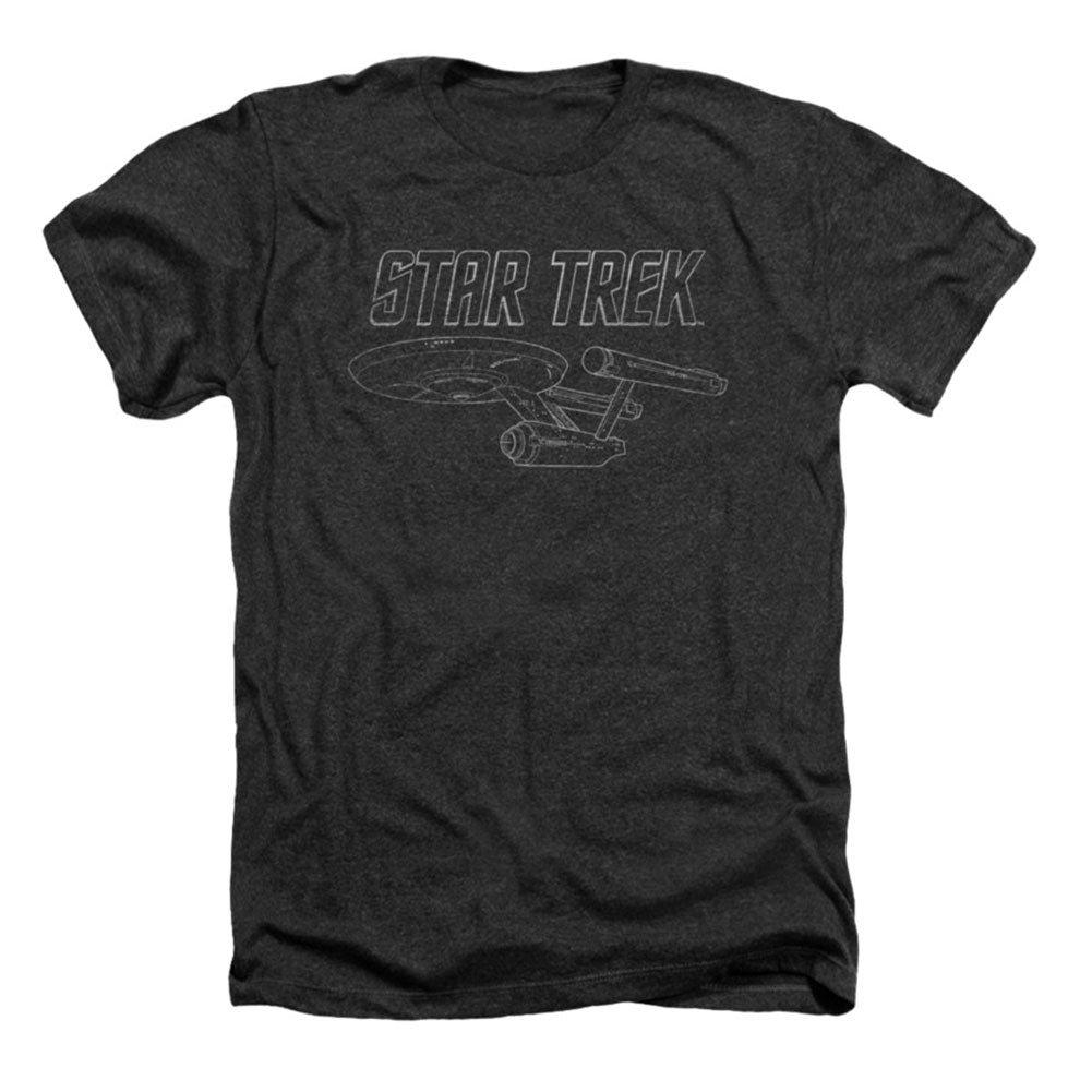 Star Trek Tos Enterprise Heather T-shirt
