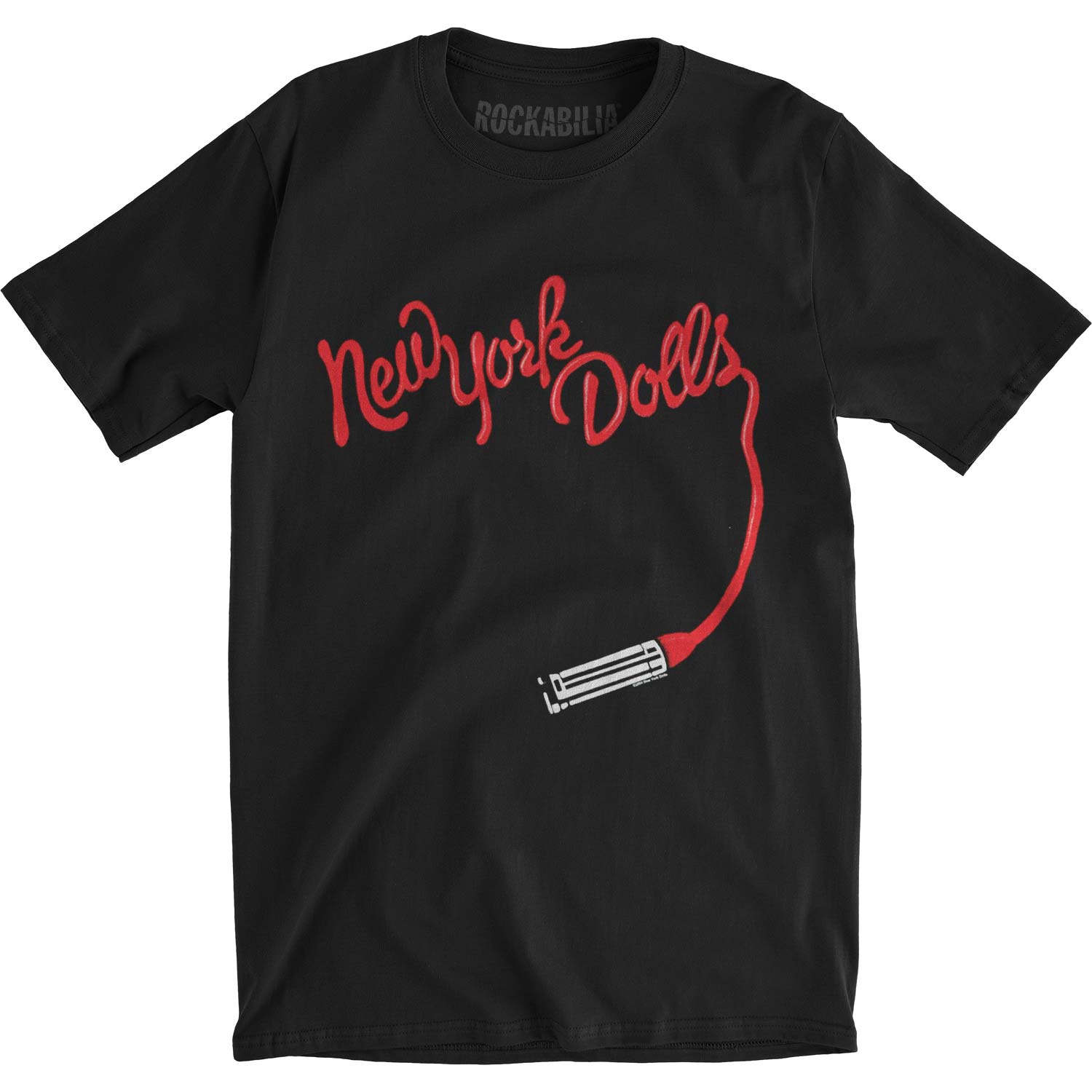 New York Dolls Lipstick Logo Slim Fit T-shirt Front