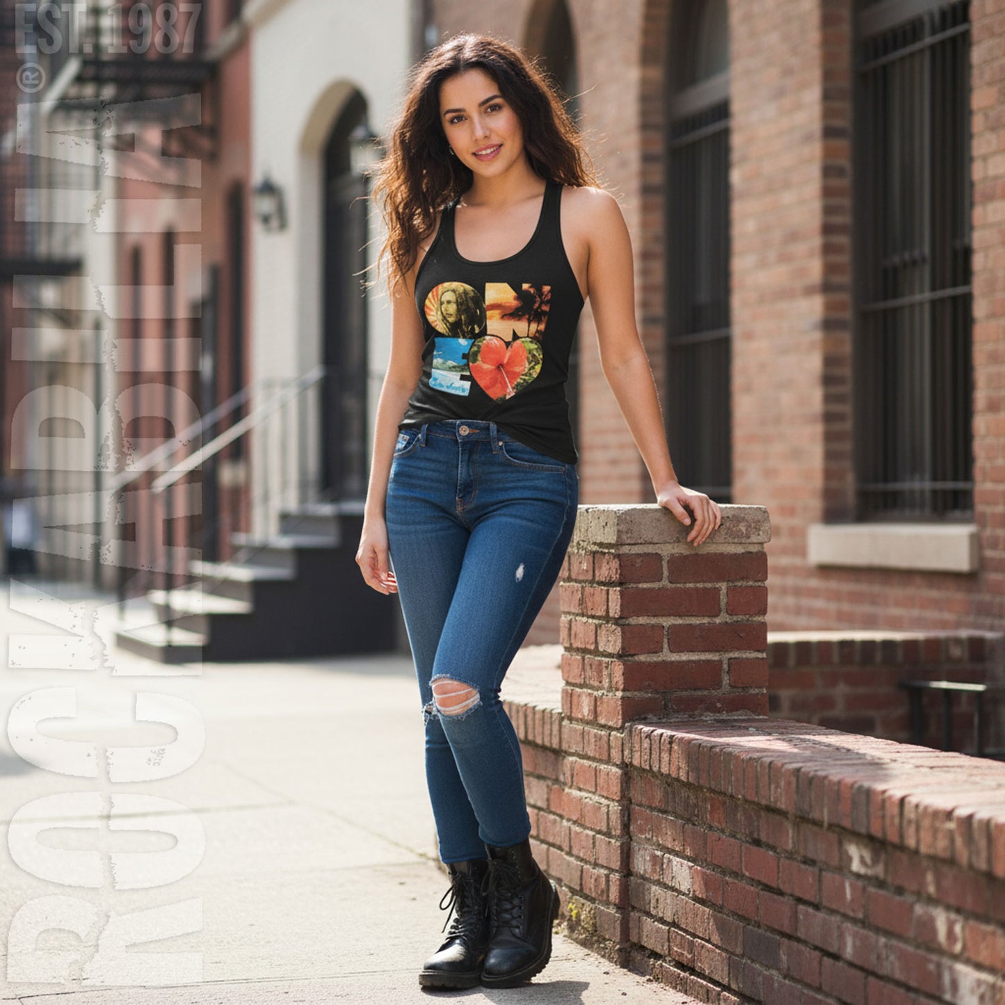 One Heart Racerback Tank Womens Tank