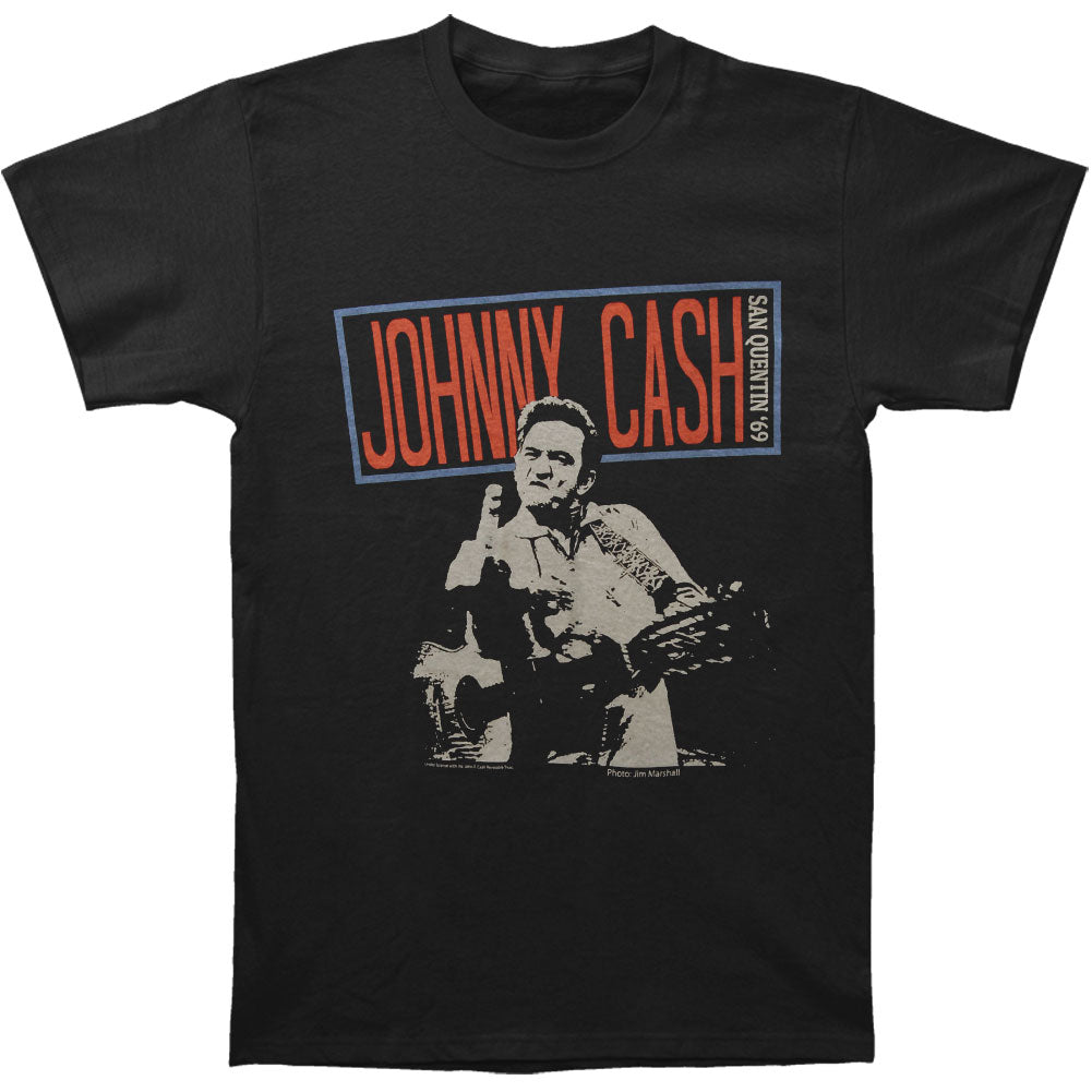 Johnny Cash Neon San Quentin '69 Slim Fit T-shirt Front
