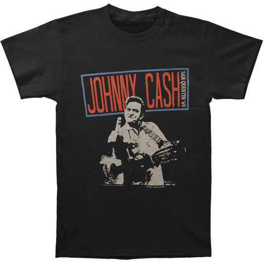 Johnny Cash Neon San Quentin '69 Slim Fit T-shirt Front