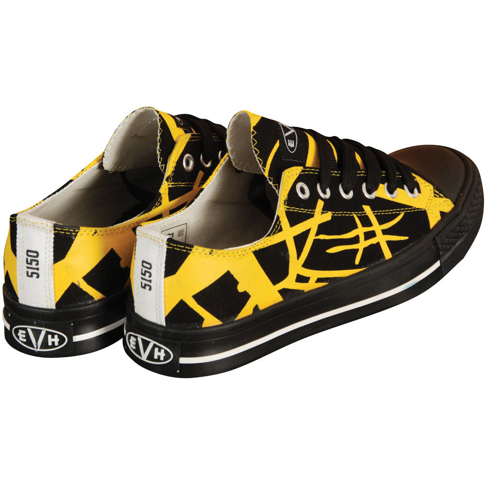 Van Halen Black Low Top Shoes Back