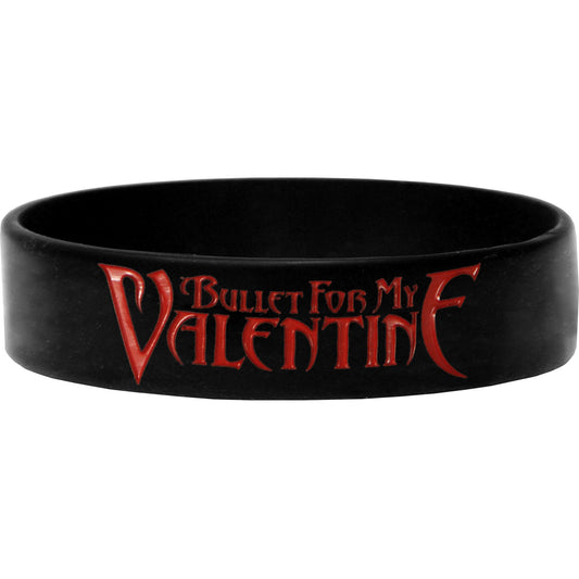 Bullet For My Valentine Logo Rubber Bracelet Front