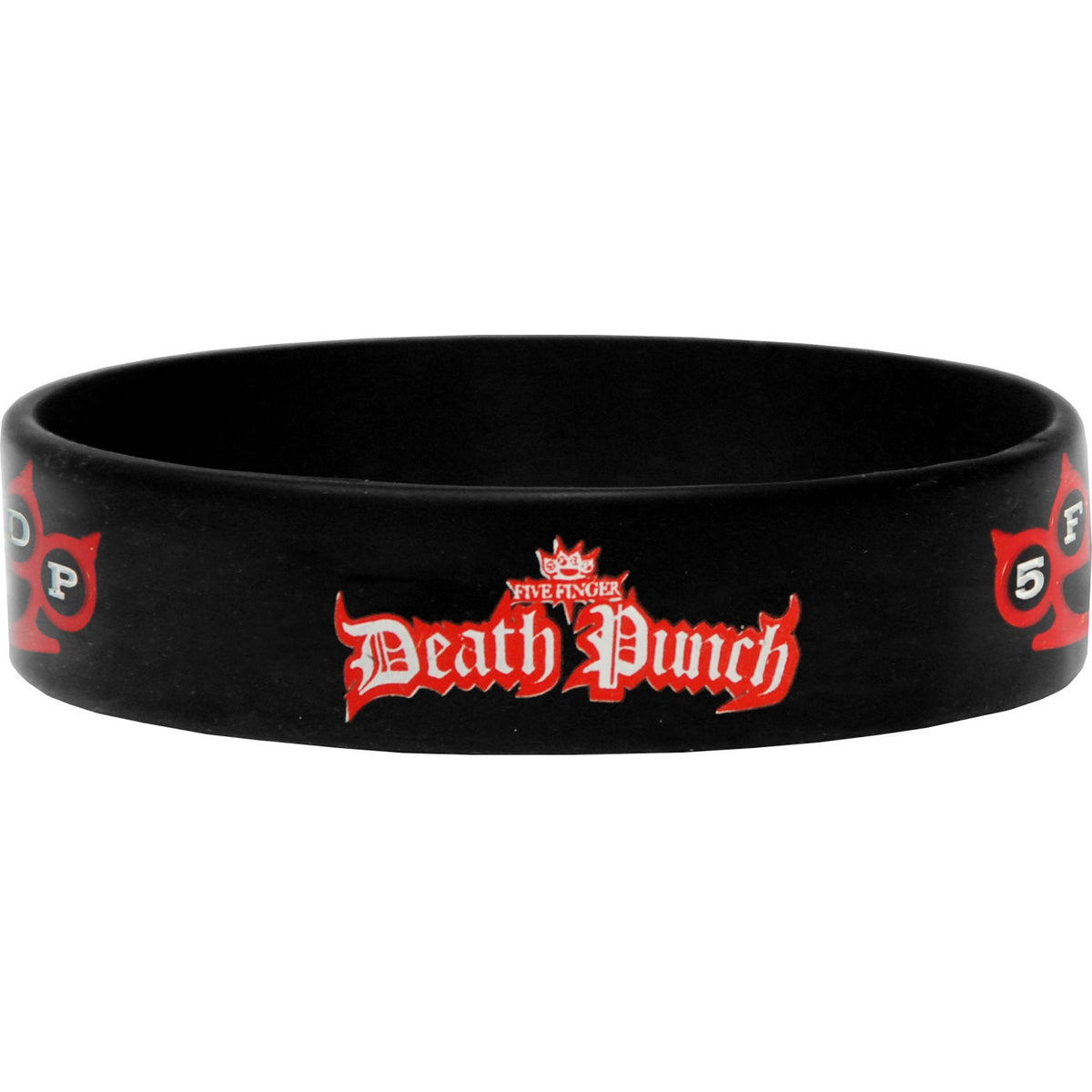 Five Finger Death Punch Logo Rubber Bracelet Front