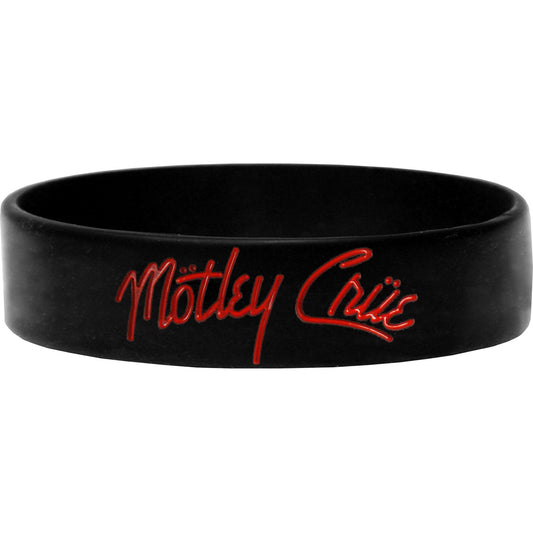 Motley Crue Logo Rubber Bracelet Front