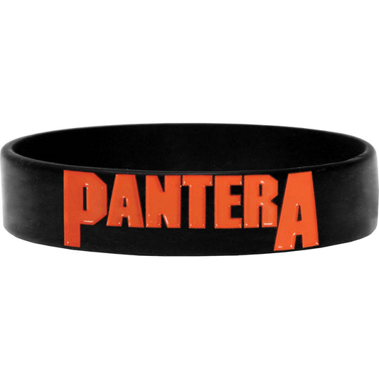 Pantera Logo Rubber Bracelet Front