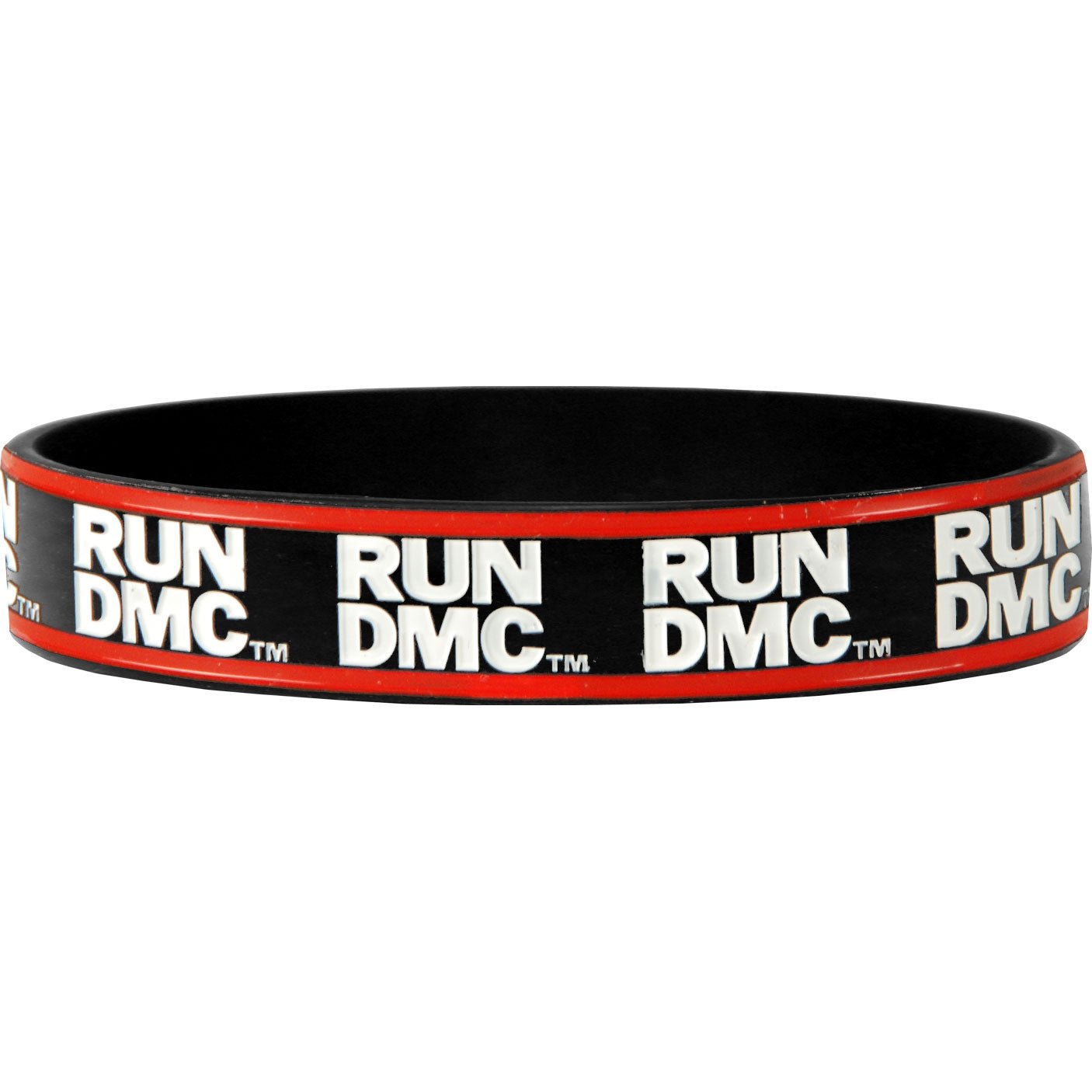 Run DMC Logo Rubber Bracelet Front