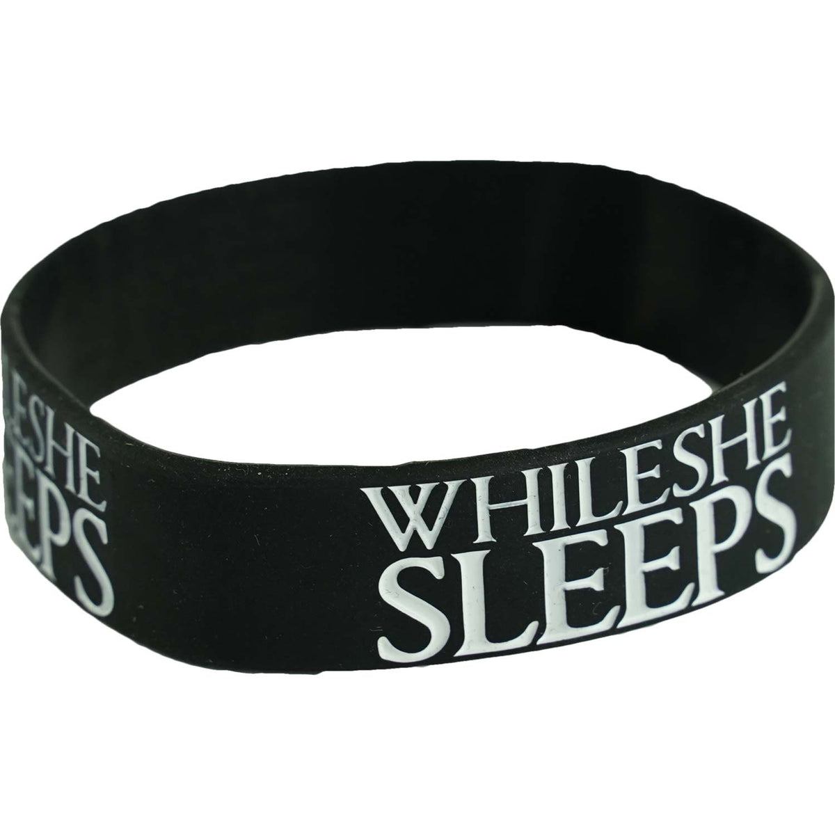While She Sleeps Logo Rubber Bracelet Front