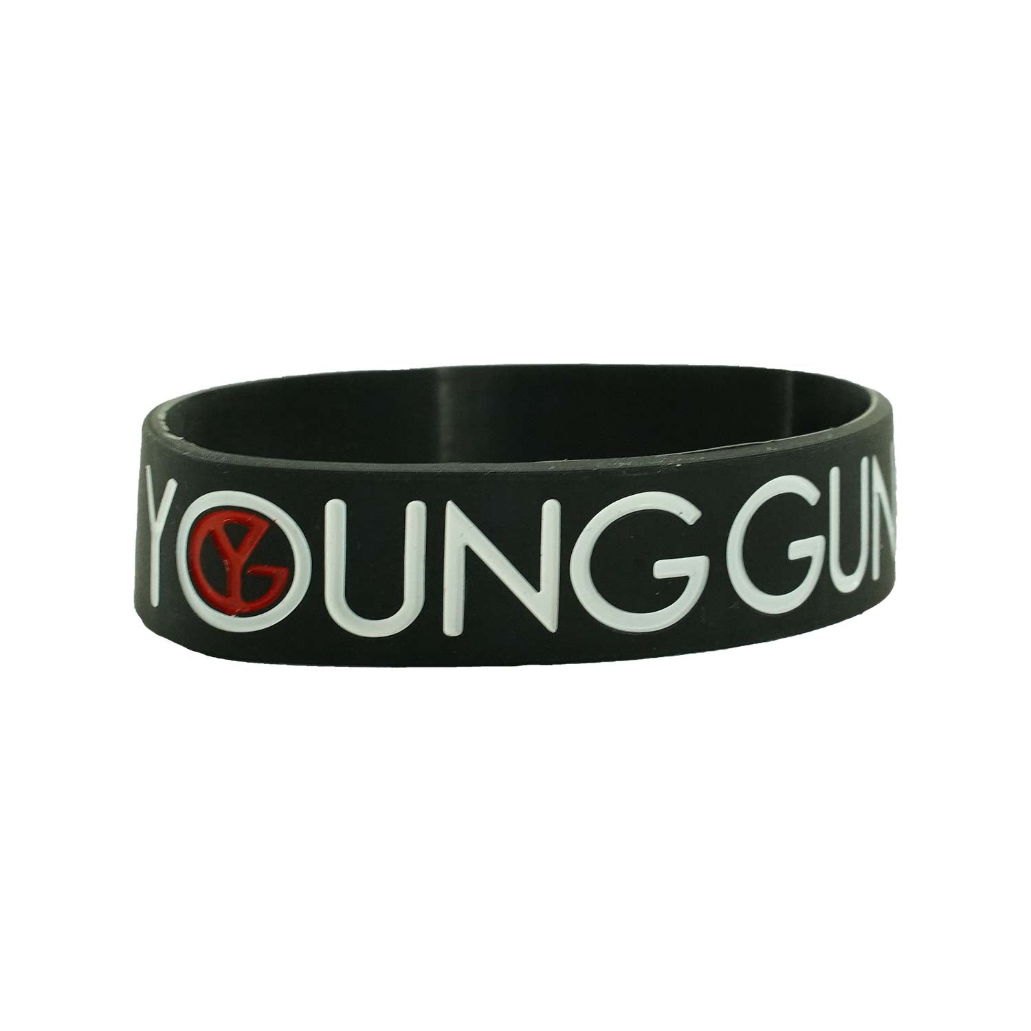 Young Guns Logo Rubber Bracelet Front
