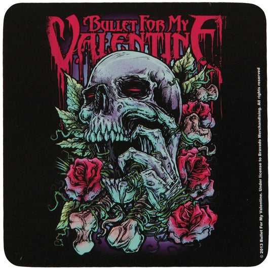 Bullet For My Valentine Skull Red Eyes Coaster Front