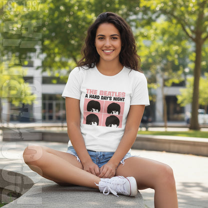 A Hard Day's Night Pink Squares Junior Top