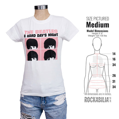 A Hard Day's Night Pink Squares Junior Top