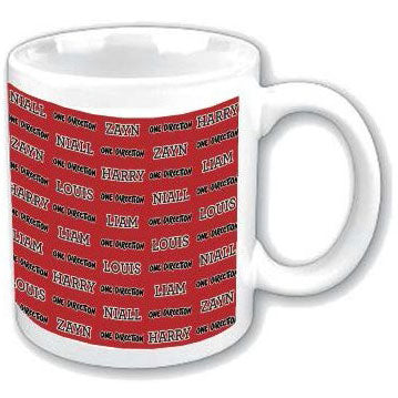 One Direction Tiled Names Coffee Mug Front
