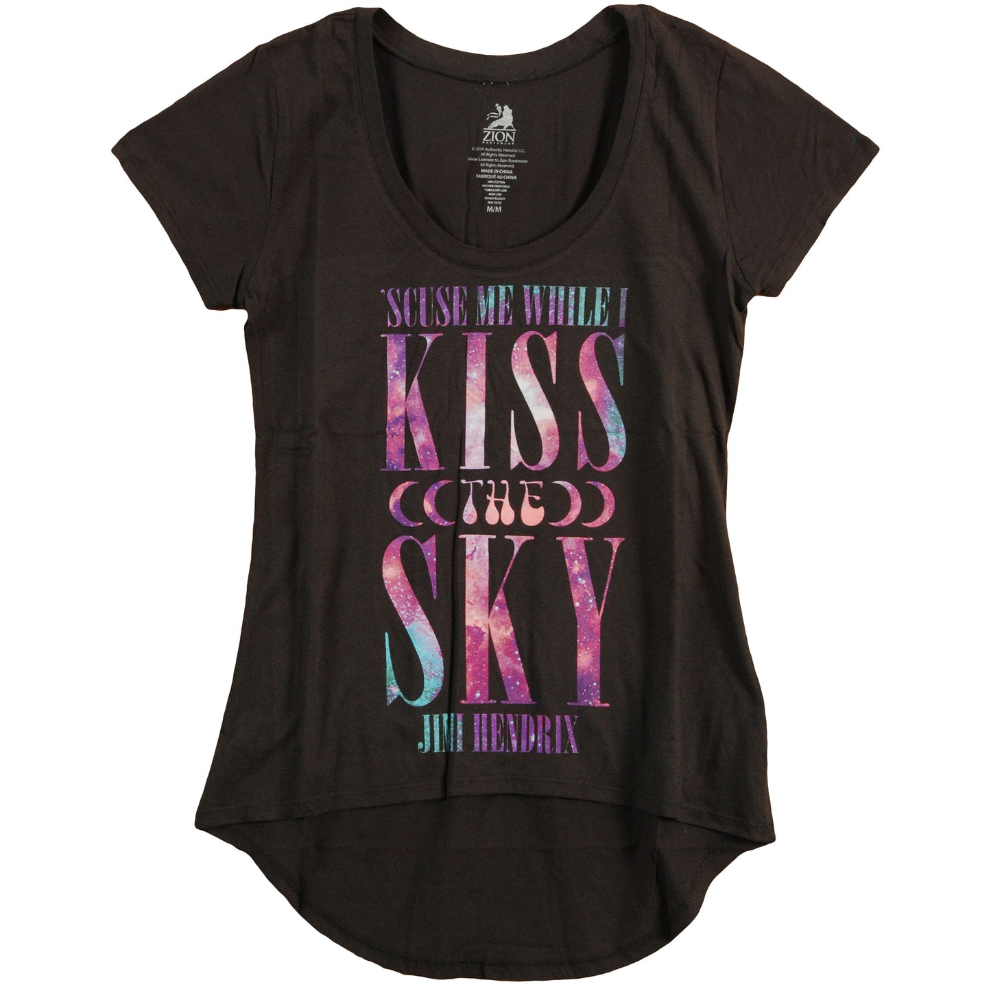 Jimi Hendrix Kiss The Sky Junior Top Front