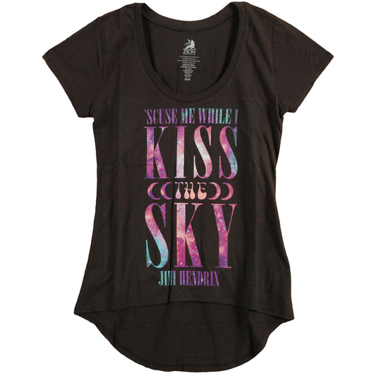 Jimi Hendrix Kiss The Sky Junior Top Front