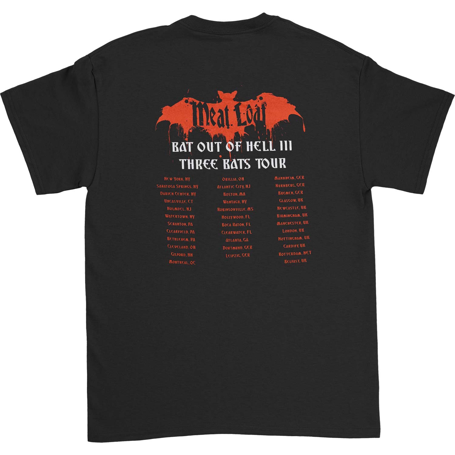Meatloaf Monster Is Loose Tour T-shirt Back