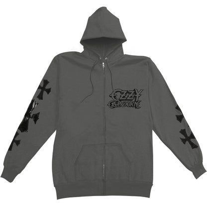 Skull & Crosses Zippered Hooded Sweatshirt