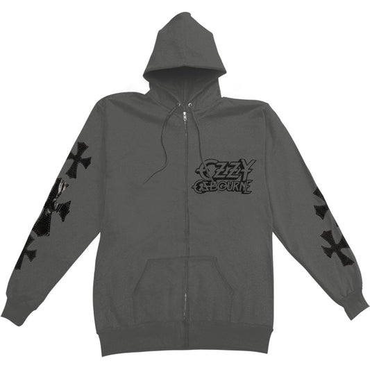 Ozzy Osbourne Skull & Crosses Zippered Hooded Sweatshirt