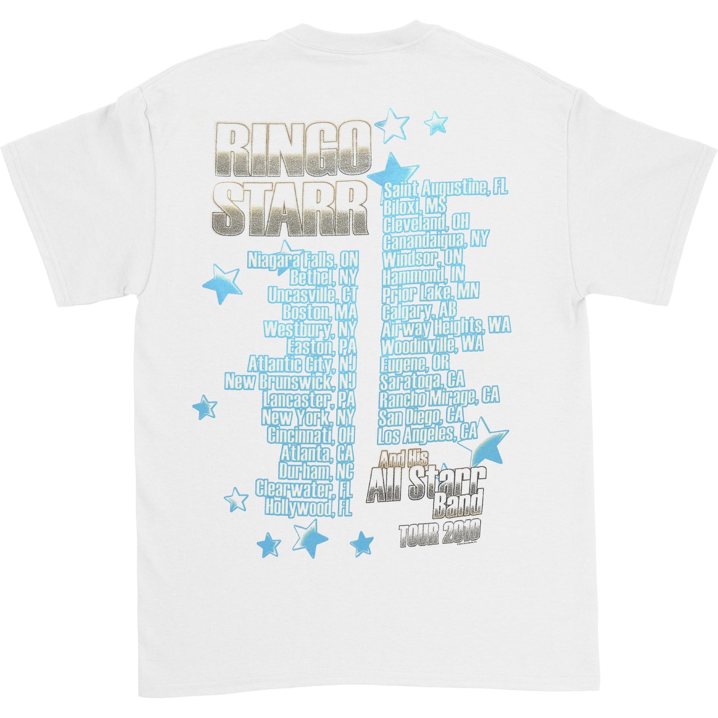 Ringo Starr 2010 Tour Slim Fit T-shirt Back