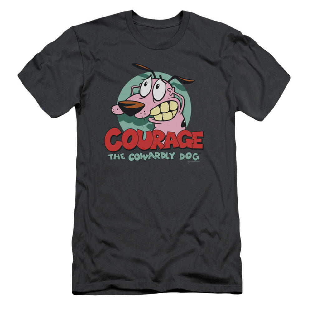 Courage The Cowardly Dog Courage Slim Fit T-shirt Front