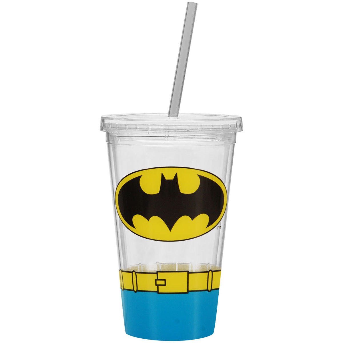 Batman Uniform Straw Tumbler Front