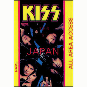 KISS Laminated Backstage Pass Front